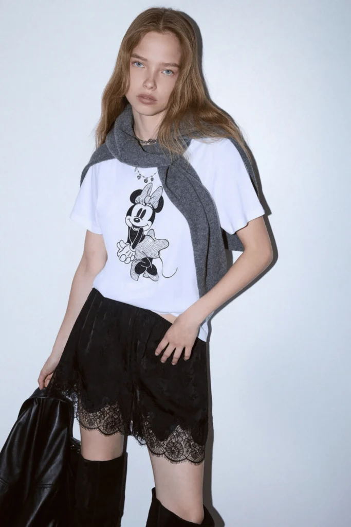 T-shirt donna con stampa Miss Mouse