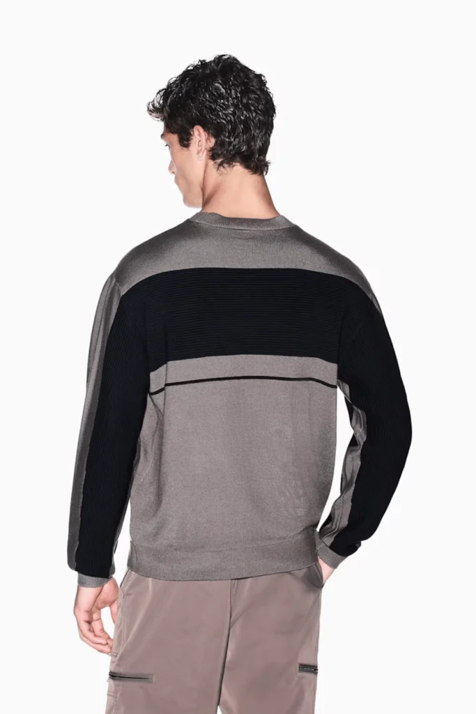 Pullover girocollo regular fit a blocchi