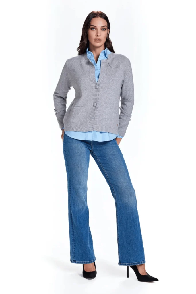 Jeans donna DOLL flare denim lavaggio medio chiaro